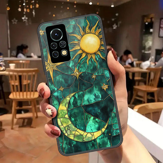 Infinix Note 11s Cover - Celestial Starry Universe Series - HQ Ultra Shine Premium Infinity Glass Soft Silicon Borders Case