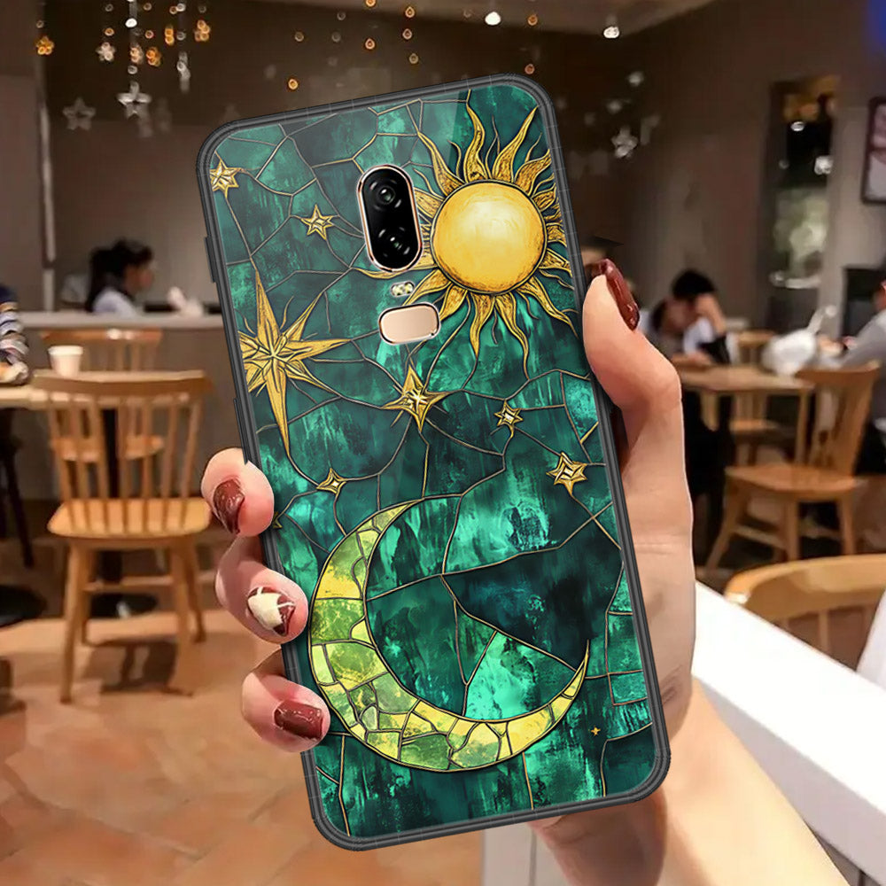 OnePlus 6 Cover - Celestial Starry Universe Series - HQ Ultra Shine Premium Infinity Glass Soft Silicon Borders Case