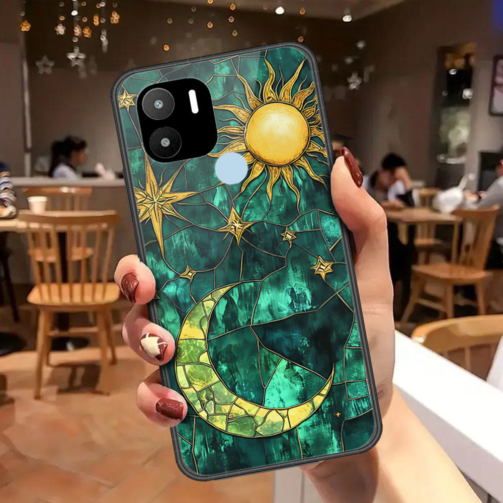 Xiaomi Redmi A1 Plus Cover - Celestial Starry Universe Series - HQ Ultra Shine Premium Infinity Glass Soft Silicon Borders Case
