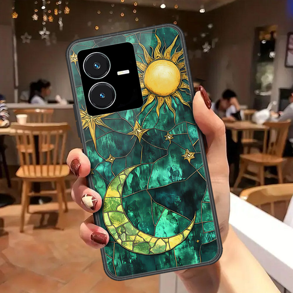 Vivo Y22 Cover - Celestial Starry Universe Series - HQ Ultra Shine Premium Infinity Glass Soft Silicon Borders Case
