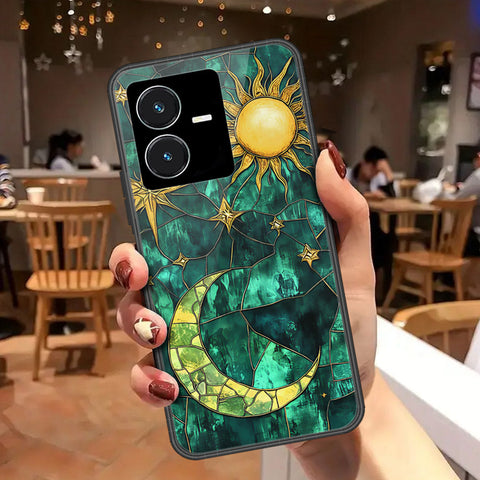 Vivo Y22 Cover - Celestial Starry Universe Series - HQ Ultra Shine Premium Infinity Glass Soft Silicon Borders Case