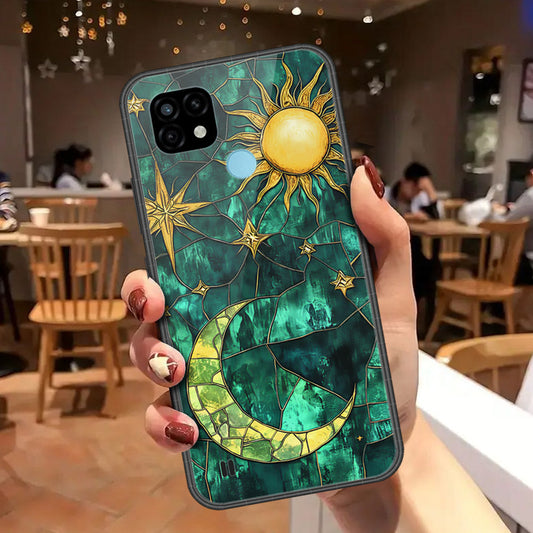 Realme C21 Cover - Celestial Starry Universe Series - HQ Ultra Shine Premium Infinity Glass Soft Silicon Borders Case