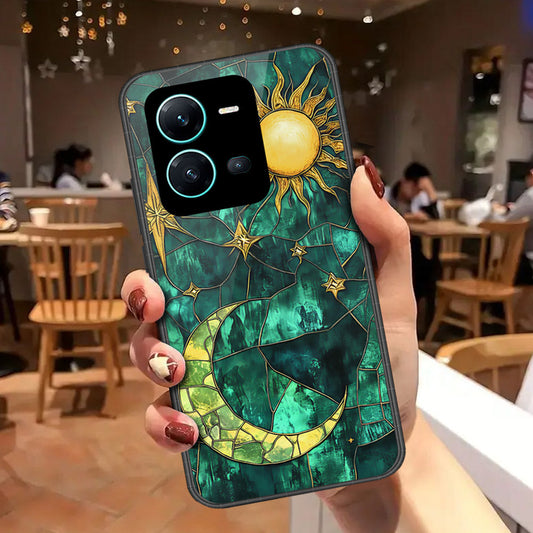 Vivo V25 5G Cover - Celestial Starry Universe Series - HQ Ultra Shine Premium Infinity Glass Soft Silicon Borders Case