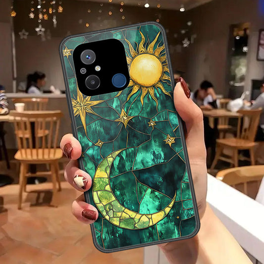 Xiaomi Redmi 12C Cover - Celestial Starry Universe Series - HQ Ultra Shine Premium Infinity Glass Soft Silicon Borders Case