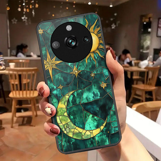 Realme 11 Pro Cover - Celestial Starry Universe Series - HQ Ultra Shine Premium Infinity Glass Soft Silicon Borders Case