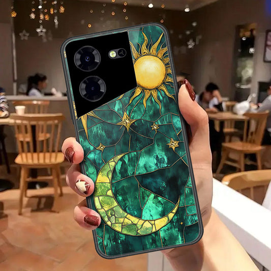 Tecno Pova 5 Pro Cover - Celestial Starry Universe Series - HQ Ultra Shine Premium Infinity Glass Soft Silicon Borders Case