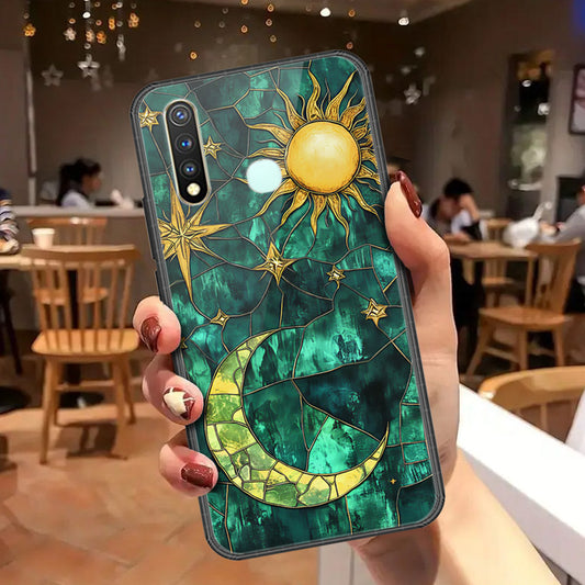 Vivo Y19 Cover - Celestial Starry Universe Series - HQ Ultra Shine Premium Infinity Glass Soft Silicon Borders Case