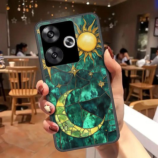 Xiaomi Poco F6 Cover - Celestial Starry Universe Series - HQ Ultra Shine Premium Infinity Glass Soft Silicon Borders Case