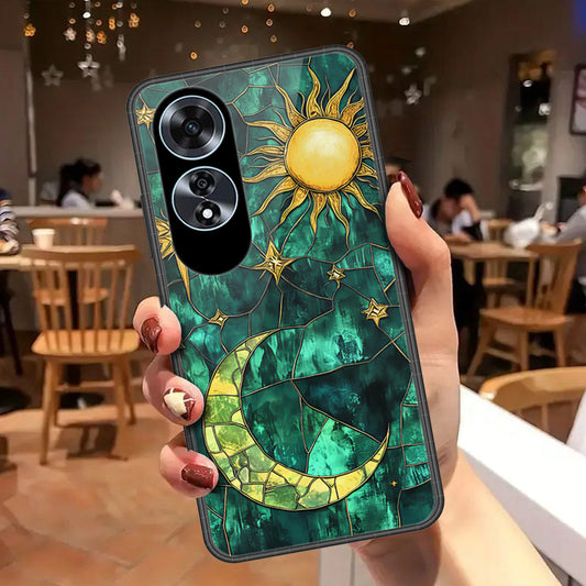 Oppo A60Cover - Celestial Starry Universe Series - HQ Ultra Shine Premium Infinity Glass Soft Silicon Borders Case