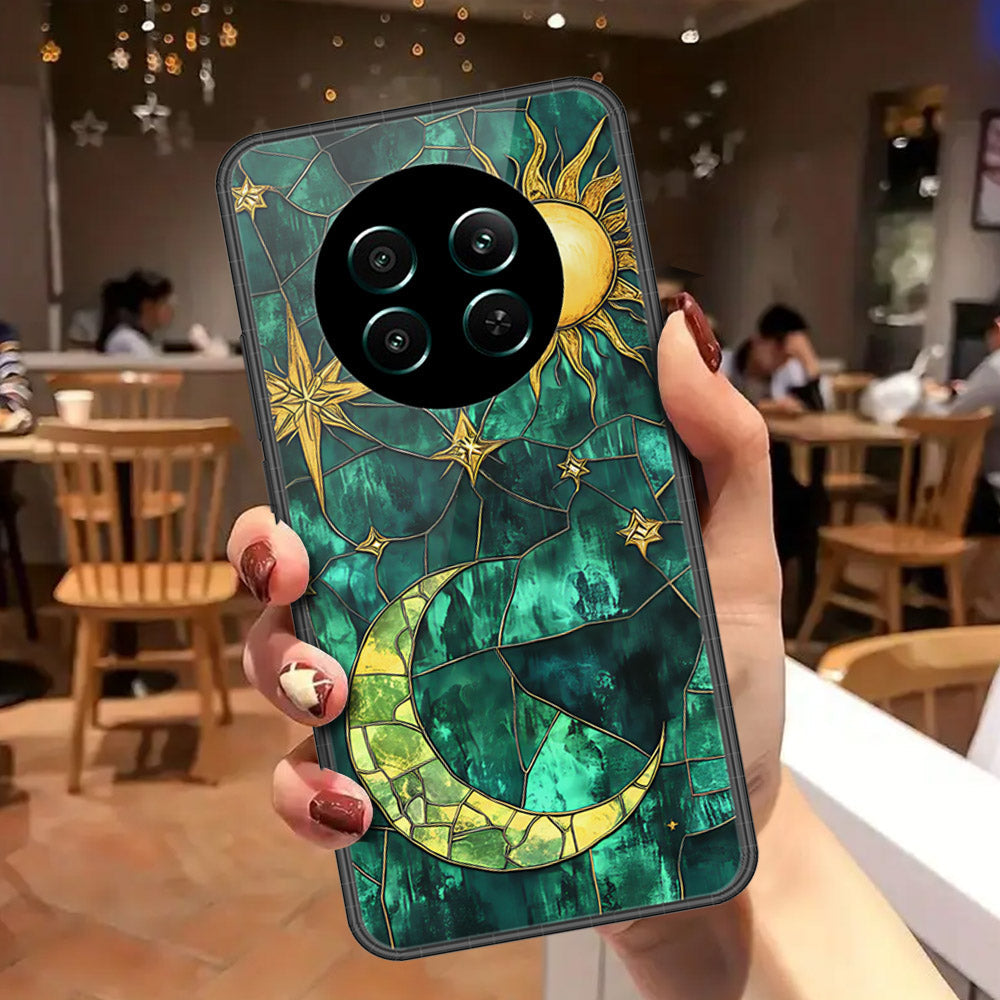 Realme 12 PlusCover - Celestial Starry Universe Series - HQ Ultra Shine Premium Infinity Glass Soft Silicon Borders Case