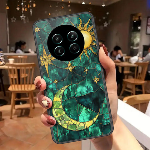 Realme 12 PlusCover - Celestial Starry Universe Series - HQ Ultra Shine Premium Infinity Glass Soft Silicon Borders Case