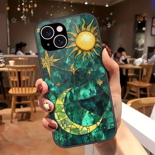 iPhone 15 Plus Cover - Celestial Starry Universe Series - HQ Ultra Shine Premium Infinity Glass Soft Silicon Borders Case