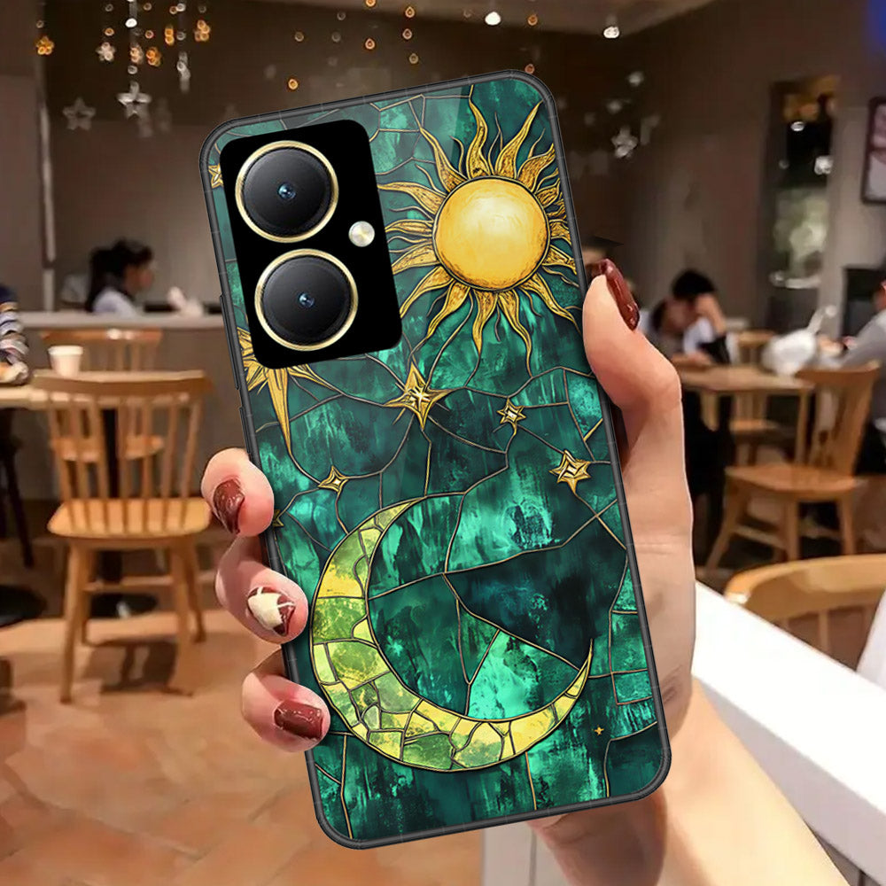 Vivo Y35m Plus Cover - Celestial Starry Universe Series - HQ Ultra Shine Premium Infinity Glass Soft Silicon Borders Case