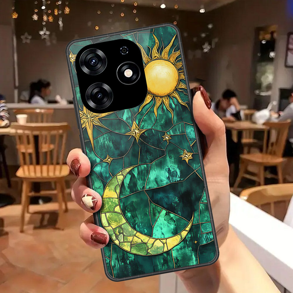 Tecno Spark 10 Pro Cover - Celestial Starry Universe Series - HQ Ultra Shine Premium Infinity Glass Soft Silicon Borders Case