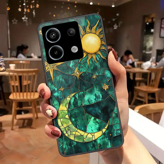 Xiaomi Redmi Note 13 Pro 4G Cover - Celestial Starry Universe Series - HQ Ultra Shine Premium Infinity Glass Soft Silicon Borders Case