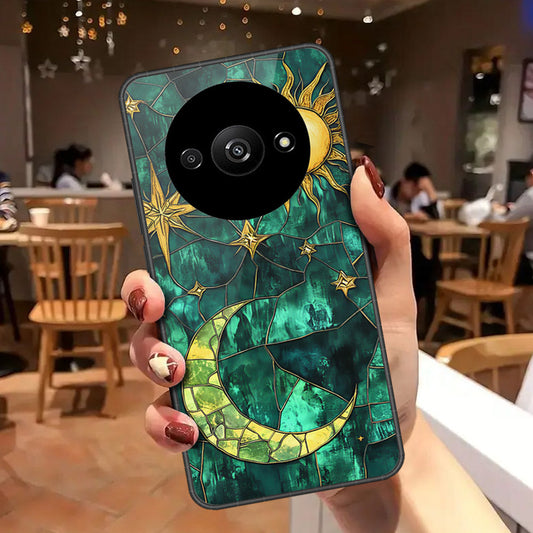Xiaomi Redmi A3 Cover - Celestial Starry Universe Series - HQ Ultra Shine Premium Infinity Glass Soft Silicon Borders Case