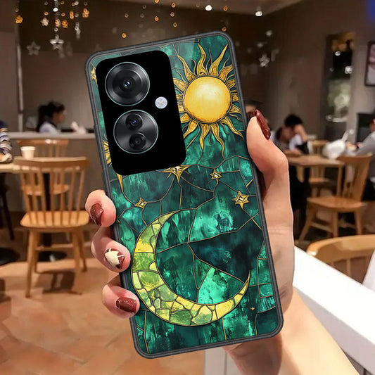 Oppo Reno 11F 5G Cover - Celestial Starry Universe Series - HQ Ultra Shine Premium Infinity Glass Soft Silicon Borders Case