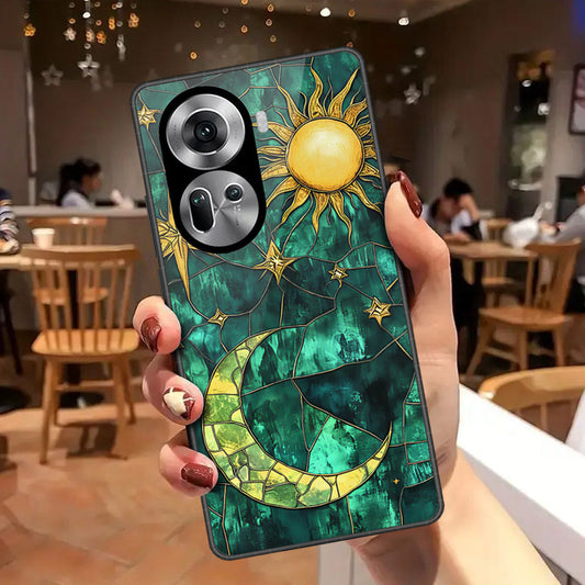 Oppo Reno 11 5G Cover - Celestial Starry Universe Series - HQ Ultra Shine Premium Infinity Glass Soft Silicon Borders Case