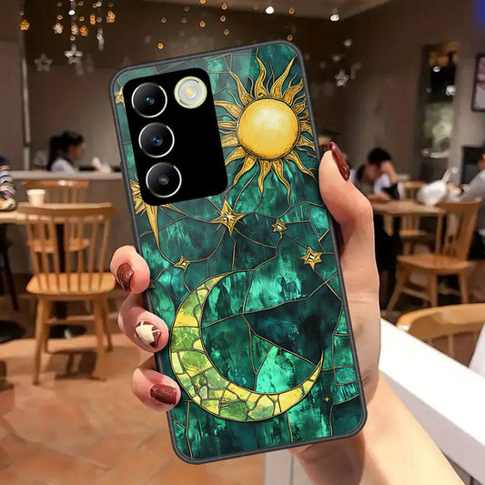 Vivo Y100 4G Cover - Celestial Starry Universe Series - HQ Ultra Shine Premium Infinity Glass Soft Silicon Borders Case