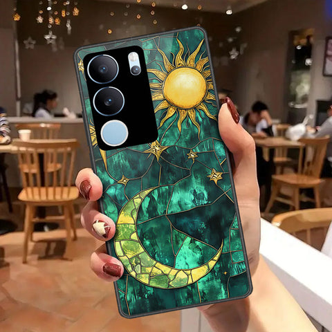 Vivo V29 Cover - Celestial Starry Universe Series - HQ Ultra Shine Premium Infinity Glass Soft Silicon Borders Case