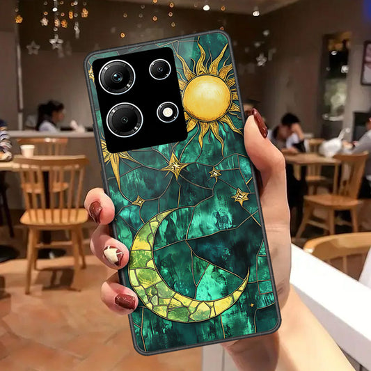 Infinix Note 30 Cover - Celestial Starry Universe Series - HQ Ultra Shine Premium Infinity Glass Soft Silicon Borders Case