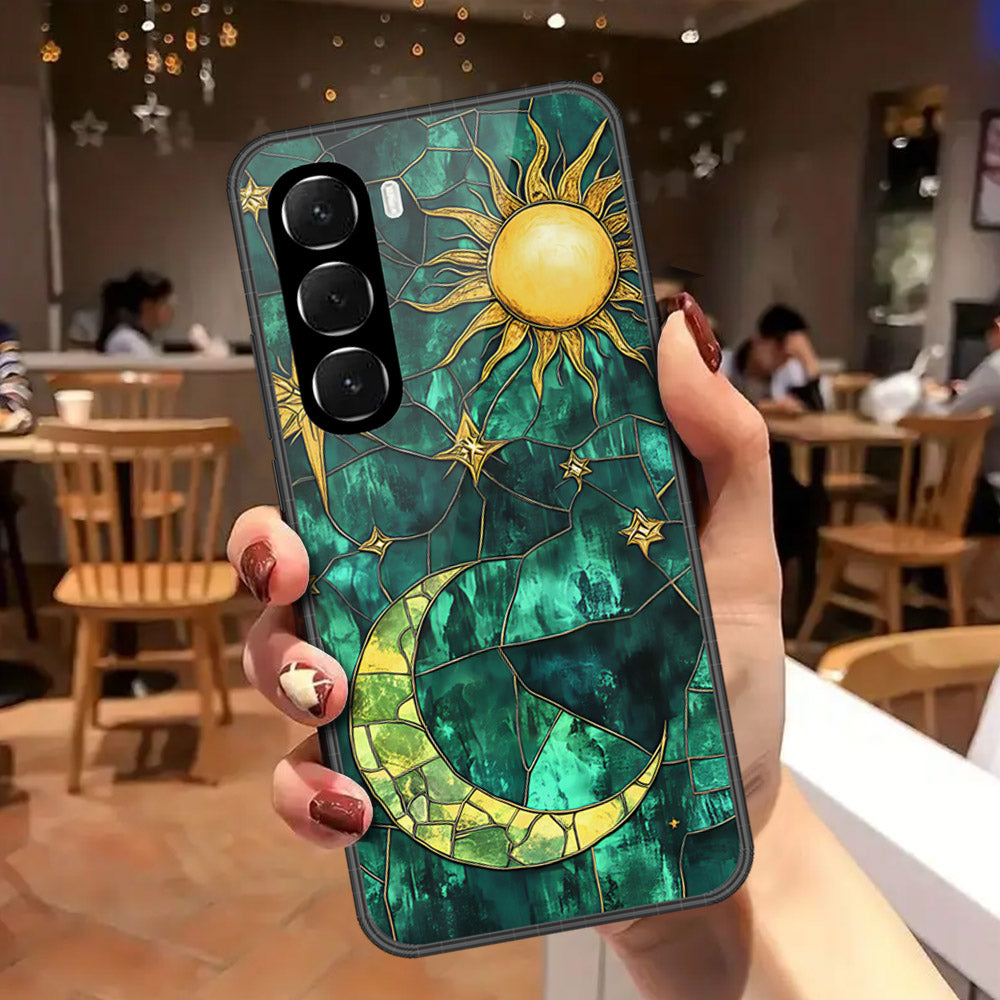 Infinix Hot 60 Cover - Celestial Starry Universe Series - HQ Ultra Shine Premium Infinity Glass Soft Silicon Borders Case