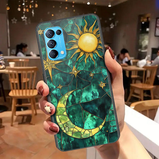Oppo Reno 5 5G Cover - Celestial Starry Universe Series - HQ Ultra Shine Premium Infinity Glass Soft Silicon Borders Case