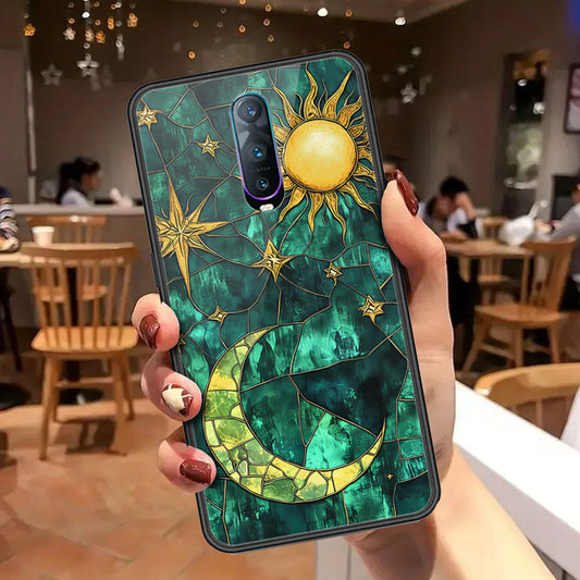 OPPO R17 Pro Cover - Celestial Starry Universe Series - HQ Ultra Shine Premium Infinity Glass Soft Silicon Borders Case
