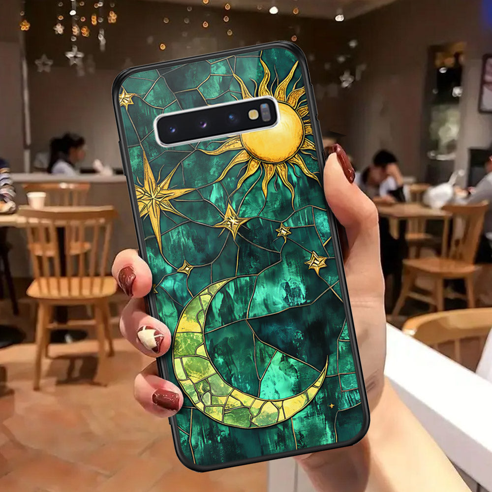 Samsung Galaxy S10 Cover - Celestial Starry Universe Series - HQ Ultra Shine Premium Infinity Glass Soft Silicon Borders Case