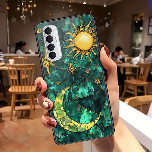 Oppo Reno 4 Pro Cover - Celestial Starry Universe Series - HQ Ultra Shine Premium Infinity Glass Soft Silicon Borders Case