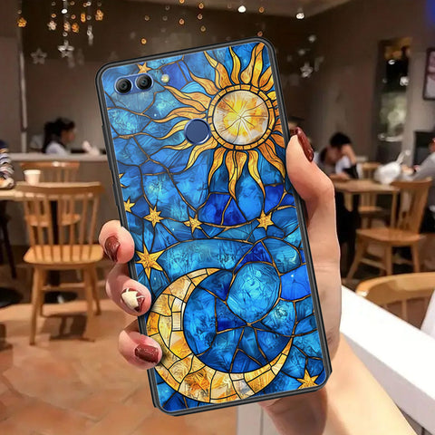 Huawei Y9 2018 Cover - Celestial Starry Universe Series - HQ Ultra Shine Premium Infinity Glass Soft Silicon Borders Case