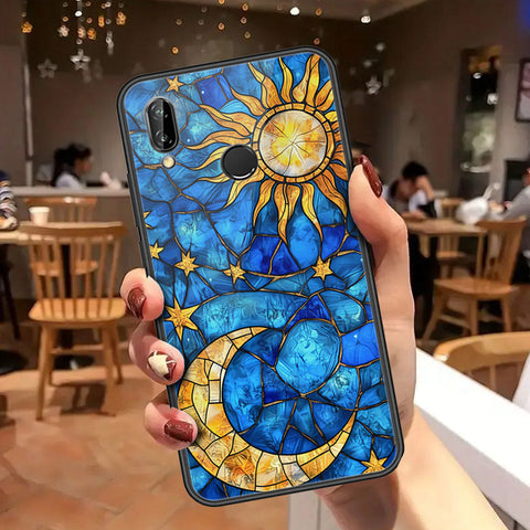 Huawei P20 Lite Cover - Celestial Starry Universe Series - HQ Ultra Shine Premium Infinity Glass Soft Silicon Borders Case