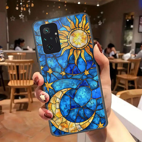 Xiaomi Redmi Note 10 Pro 4G Cover - Celestial Starry Universe Series - HQ Ultra Shine Premium Infinity Glass Soft Silicon Borders Case