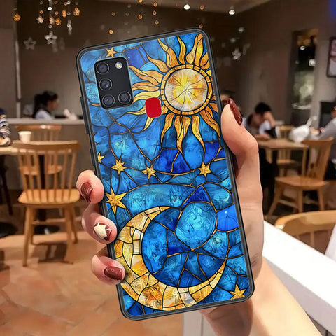 Samsung Galaxy A21s Cover - Celestial Starry Universe Series - HQ Ultra Shine Premium Infinity Glass Soft Silicon Borders Case