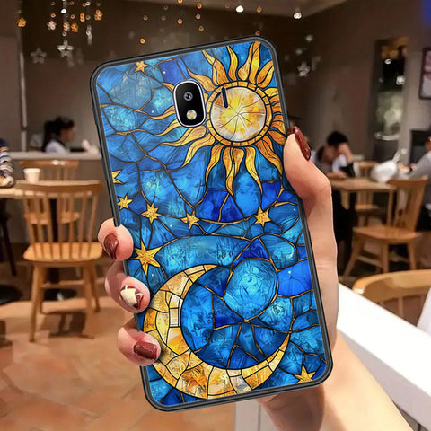 Samsung Galaxy J4 2018 Cover - Celestial Starry Universe Series - HQ Ultra Shine Premium Infinity Glass Soft Silicon Borders Case