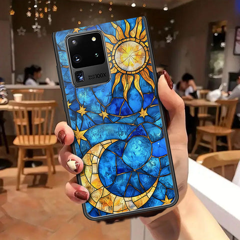 Samsung Galaxy S20 Ultra Cover - Celestial Starry Universe Series - HQ Ultra Shine Premium Infinity Glass Soft Silicon Borders Case