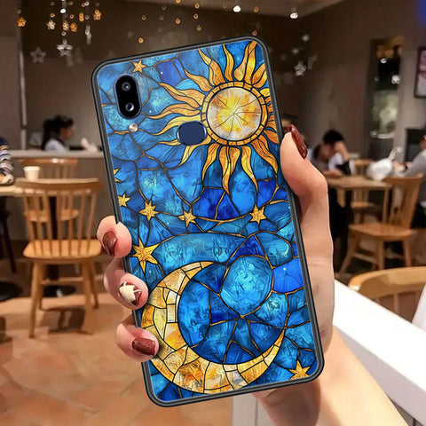 Samsung Galaxy A10s Cover - Celestial Starry Universe Series - HQ Ultra Shine Premium Infinity Glass Soft Silicon Borders Case