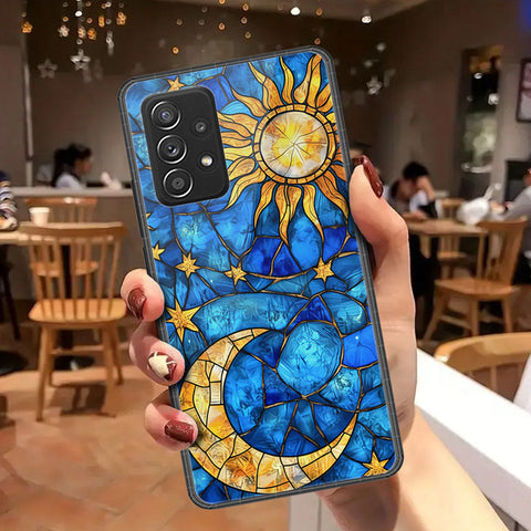 Samsung Galaxy A52 Cover - Celestial Starry Universe Series - HQ Ultra Shine Premium Infinity Glass Soft Silicon Borders Case