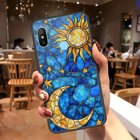 Xiaomi Mi A2 Cover - Celestial Starry Universe Series - HQ Ultra Shine Premium Infinity Glass Soft Silicon Borders Case