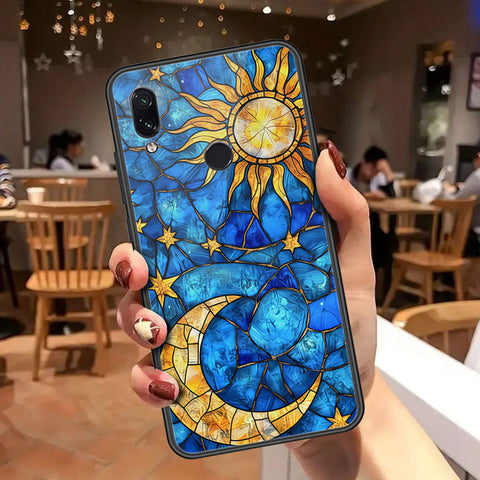 Xiaomi Redmi Note 7 Cover - Celestial Starry Universe Series - HQ Ultra Shine Premium Infinity Glass Soft Silicon Borders Case