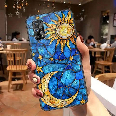 Realme 7 Pro Cover - Celestial Starry Universe Series - HQ Ultra Shine Premium Infinity Glass Soft Silicon Borders Case