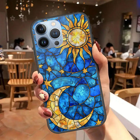 iPhone 13 Pro Max Cover - Celestial Starry Universe Series - HQ Ultra Shine Premium Infinity Glass Soft Silicon Borders Case