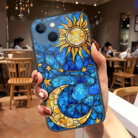 iPhone 13 Cover - Celestial Starry Universe Series - HQ Ultra Shine Premium Infinity Glass Soft Silicon Borders Case