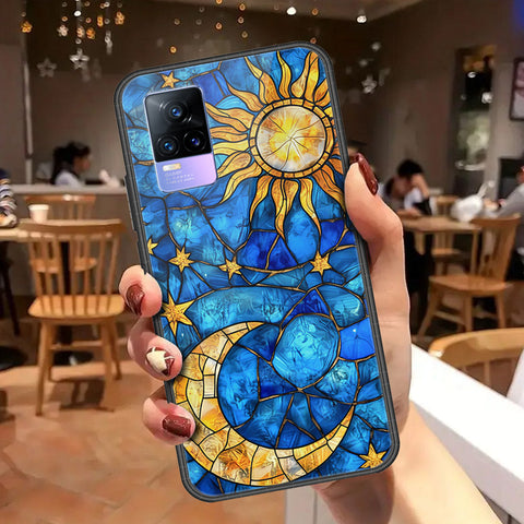 Vivo V21e Cover - Celestial Starry Universe Series - HQ Ultra Shine Premium Infinity Glass Soft Silicon Borders Case