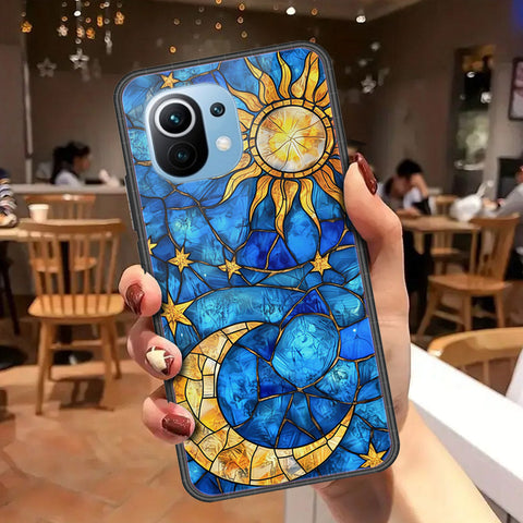 Xiaomi Mi 11 Cover - Celestial Starry Universe Series - HQ Ultra Shine Premium Infinity Glass Soft Silicon Borders Case