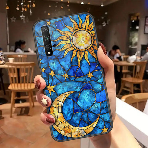 Honor 20 Cover - Celestial Starry Universe Series - HQ Ultra Shine Premium Infinity Glass Soft Silicon Borders Case