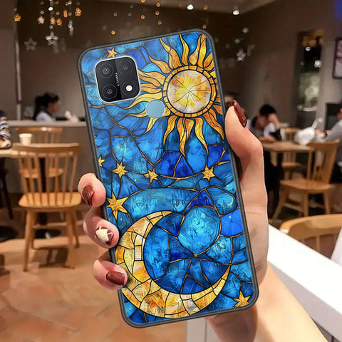 Oppo A15 Cover - Celestial Starry Universe Series - HQ Ultra Shine Premium Infinity Glass Soft Silicon Borders Case