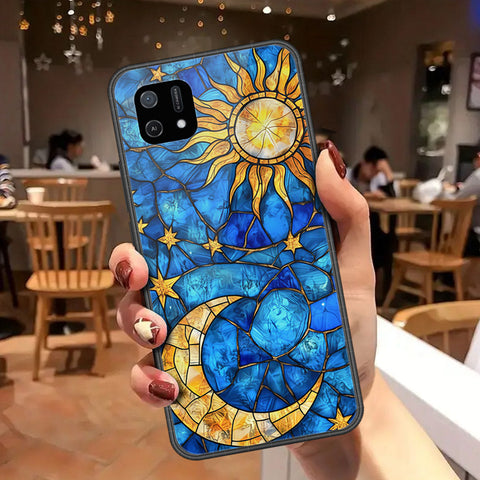 Oppo A16E Cover - Celestial Starry Universe Series - HQ Ultra Shine Premium Infinity Glass Soft Silicon Borders Case