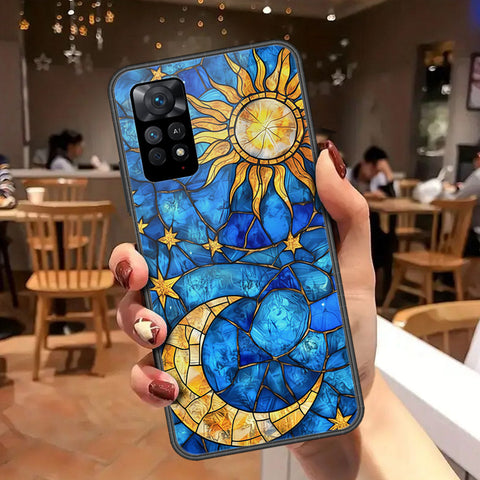 Xiaomi Redmi Note 11 Cover - Celestial Starry Universe Series - HQ Ultra Shine Premium Infinity Glass Soft Silicon Borders Case