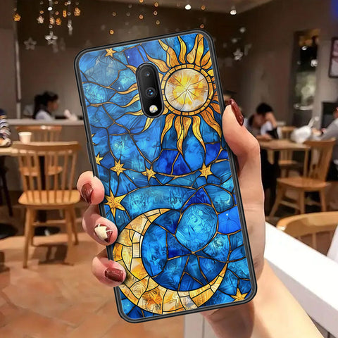 OnePlus 7 Cover - Celestial Starry Universe Series - HQ Ultra Shine Premium Infinity Glass Soft Silicon Borders Case